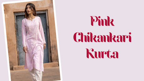 Elevate Your Ethnic Style with Graceful Pink Chikankari Kurta